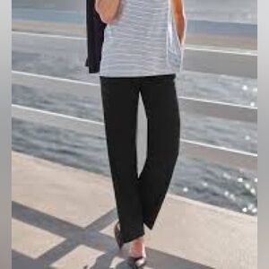 J. Jill Wearever Polished Knit Wide Leg Pants Medium Stretch High Waist